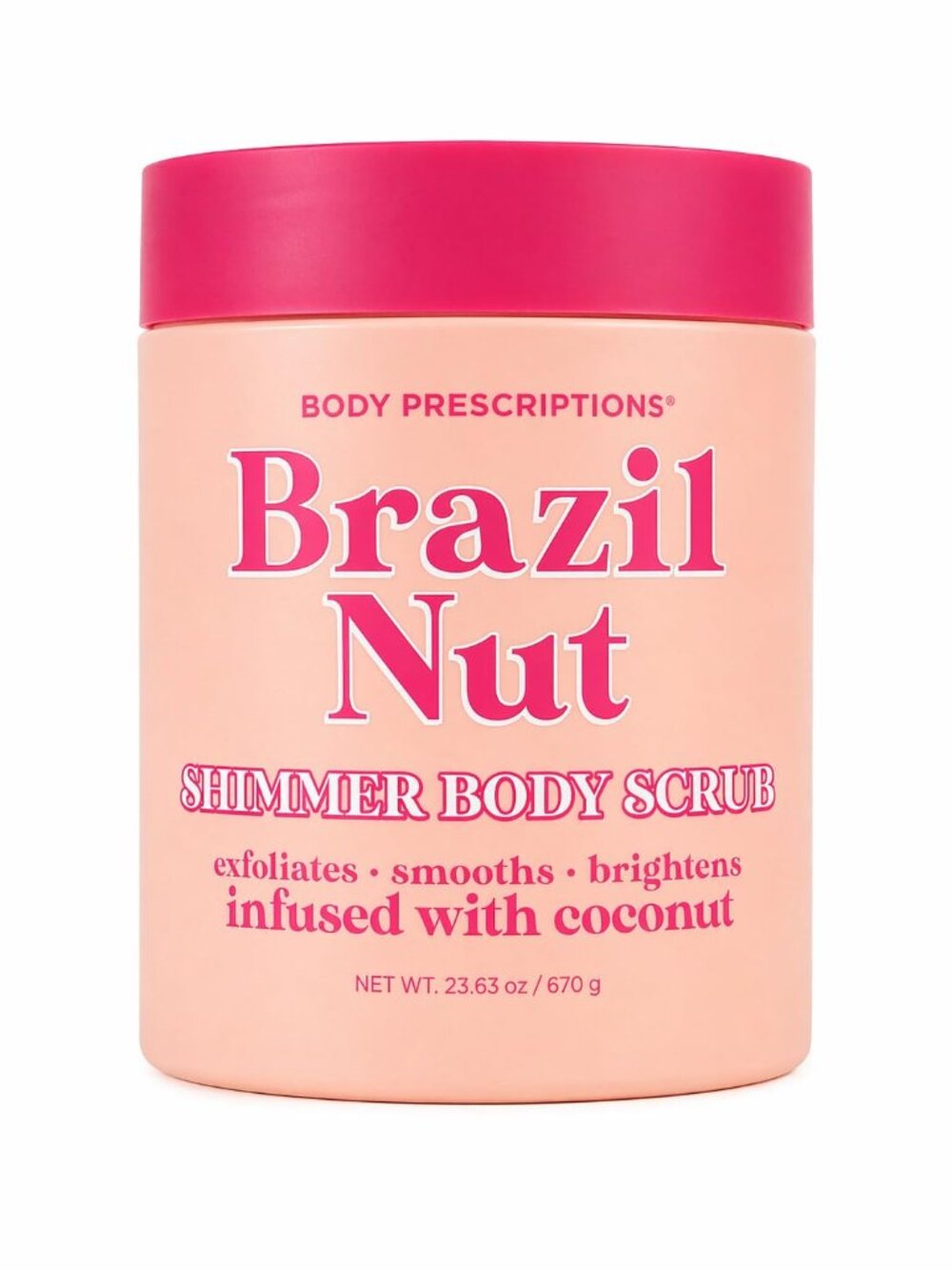 Body Prescriptions Brazil Nut Shimmer Body Scrub Coconut Infused 23.6 oz